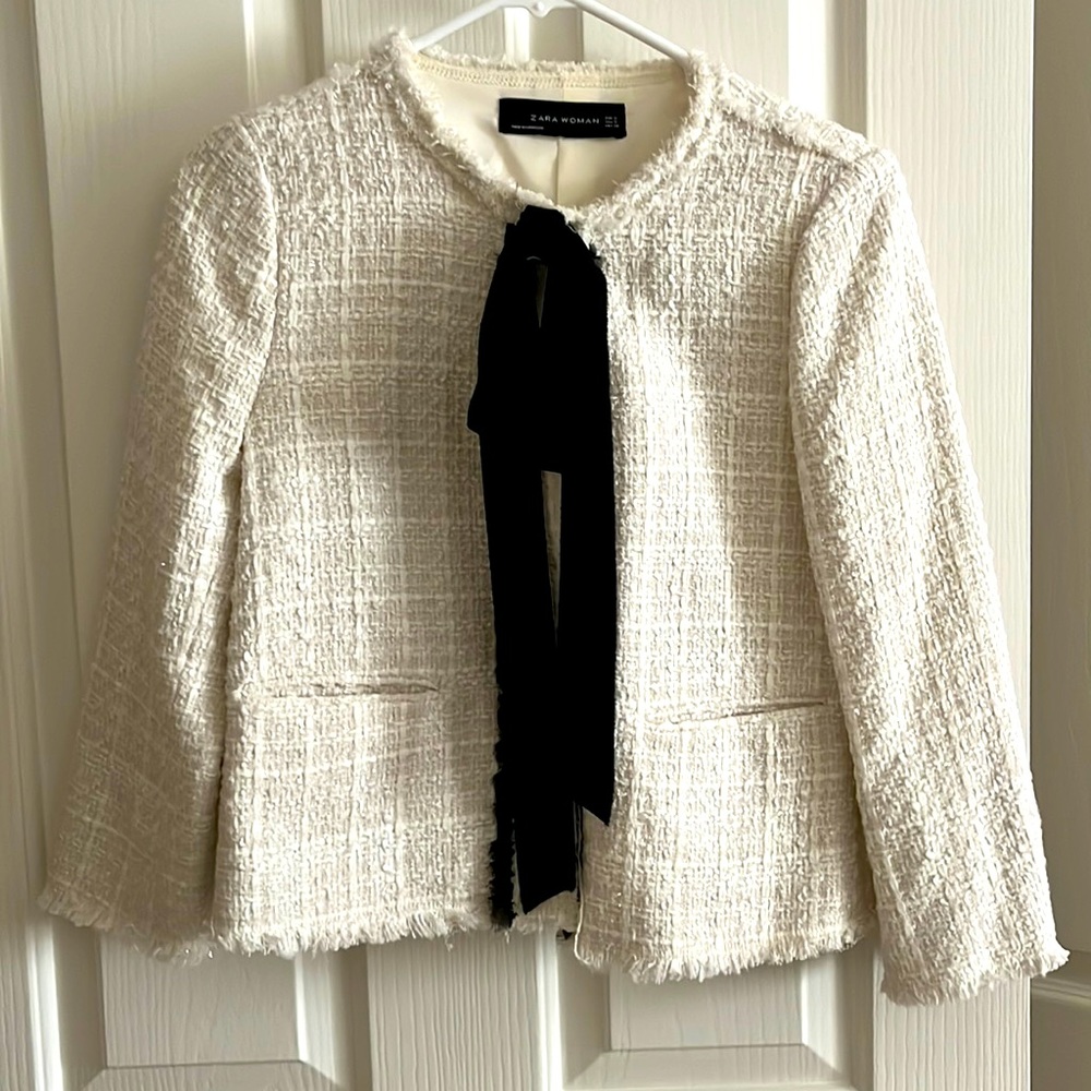 Zara small tweed jacket, used once